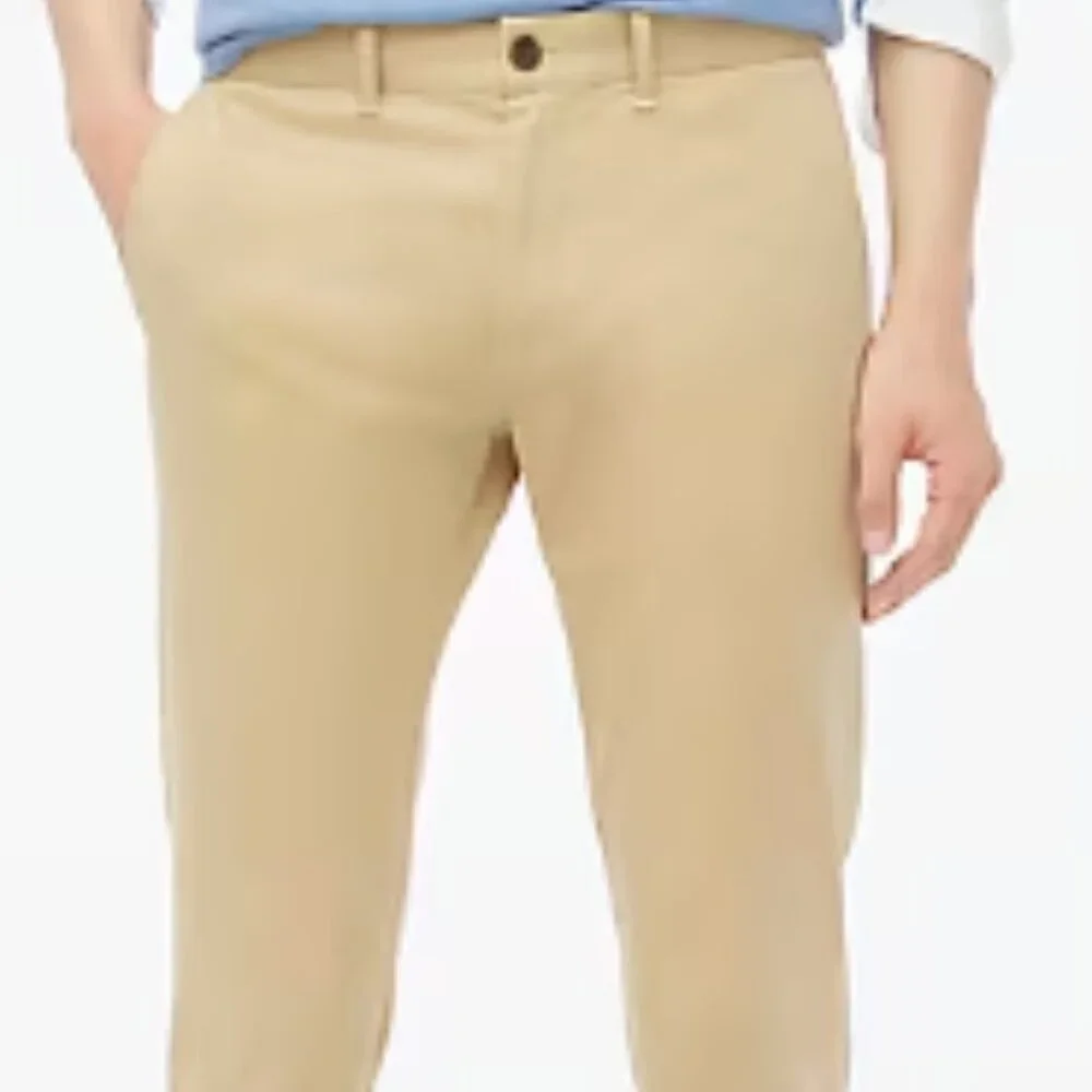 J.Crew Factory Men's Slim-Fit Flex Chino Pant - British Khaki, Size 30/30 - Picture 2 of 6